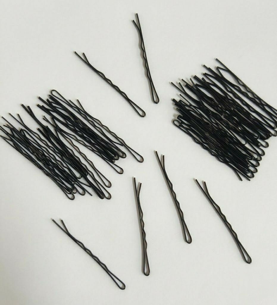 Black Zig Zag Metal Hair Clips for Women & Girls | Hair Pin Combo | Strong Hold Hair Accessories (Pack of 48) | HAB-1