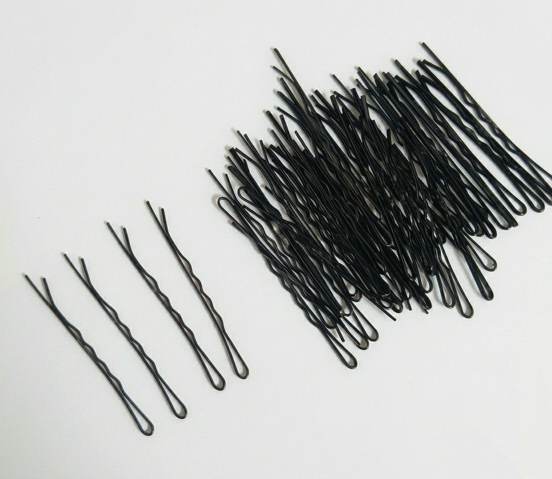 Black Zig Zag Metal Hair Clips for Women & Girls | Hair Pin Combo | Strong Hold Hair Accessories (Pack of 48) | HAB-1