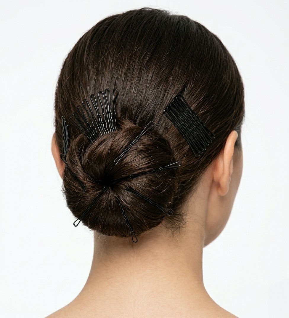 Black Zig Zag Metal Hair Clips for Women & Girls | Hair Pin Combo | Strong Hold Hair Accessories (Pack of 48) | HAB-1