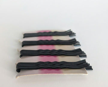 Black Zig Zag Metal Hair Clips for Women & Girls | Hair Pin Combo | Strong Hold Hair Accessories (Pack of 48) | HAB-1