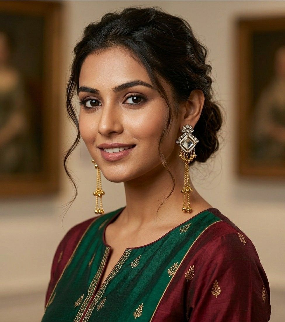 Gold Plated Kashmiri Jhumka Earrings for Women | Long Traditional Latkan Earrings | Ethnic Wedding Jewellery | EA-53