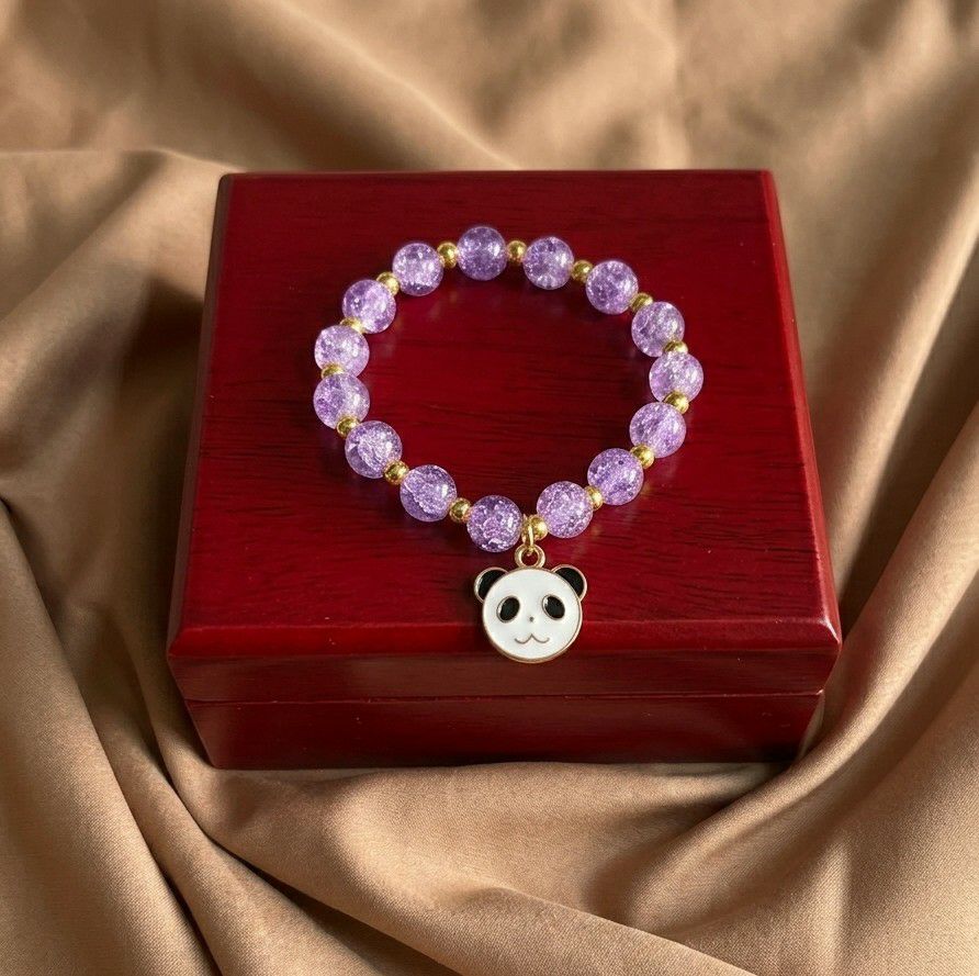 Gold Plated Crystal Beads Bracelet for Women | Adjustable Free Size Slip-On Bracelet | Elegant Daily Wear Jewellery | B-50