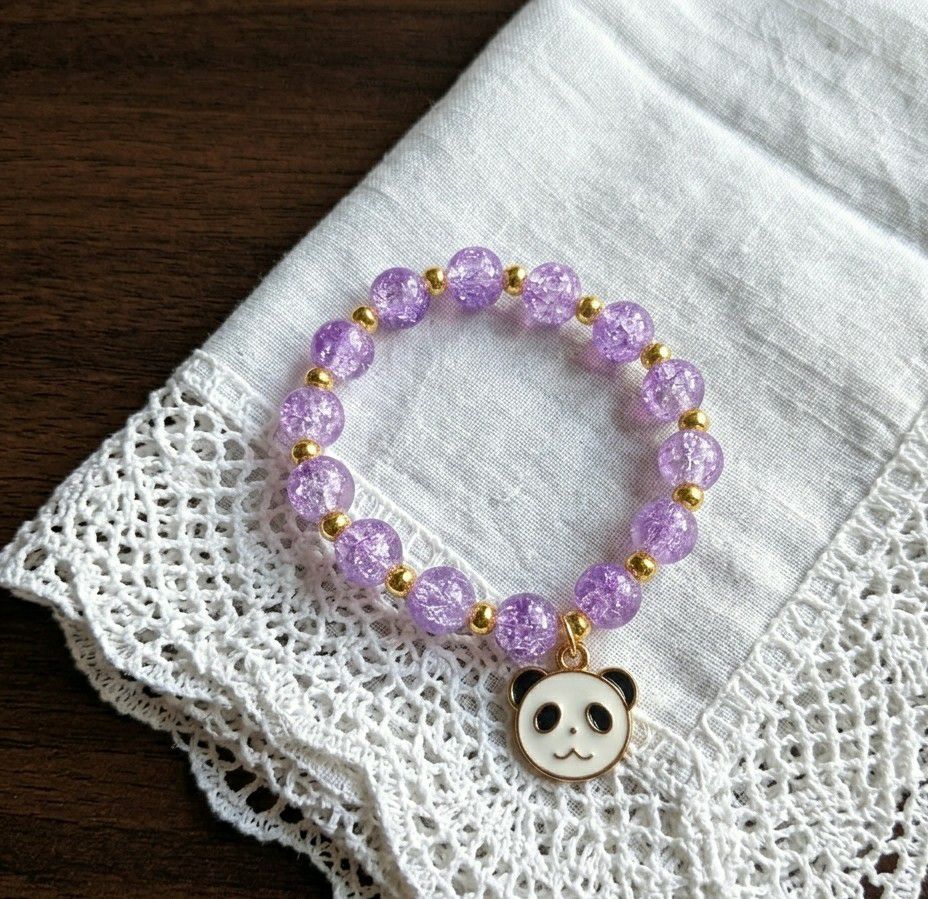 Gold Plated Crystal Beads Bracelet for Women | Adjustable Free Size Slip-On Bracelet | Elegant Daily Wear Jewellery | B-50
