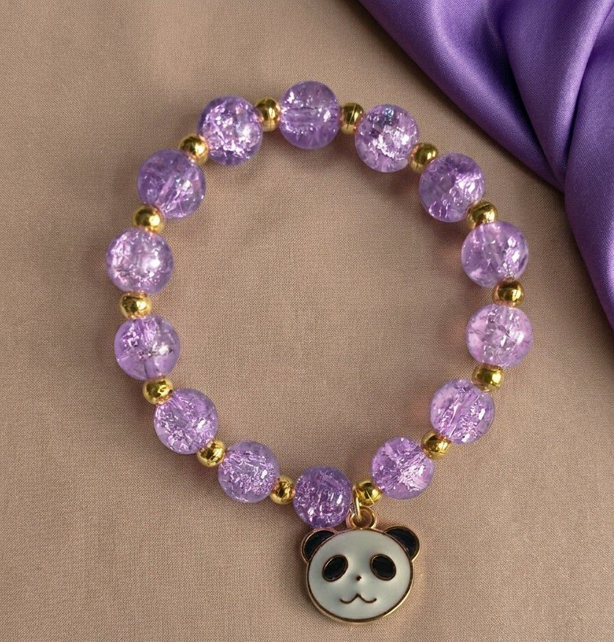 Gold Plated Crystal Beads Bracelet for Women | Adjustable Free Size Slip-On Bracelet | Elegant Daily Wear Jewellery | B-50
