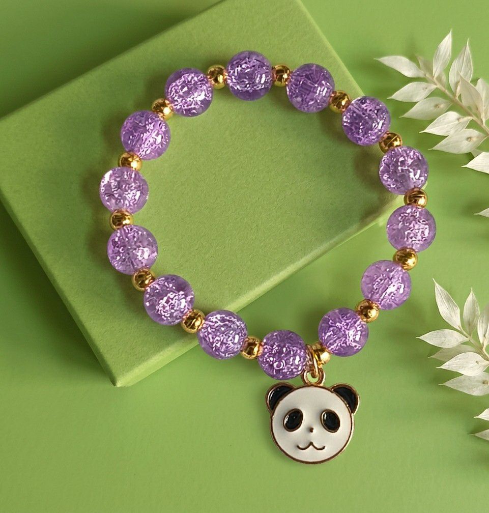 Gold Plated Crystal Beads Bracelet for Women | Adjustable Free Size Slip-On Bracelet | Elegant Daily Wear Jewellery | B-50