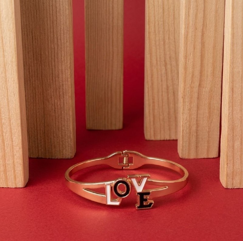 Rose Gold Plated Minimal Kada Bracelet for Women | Premium Brass Fancy Bracelet | Daily Wear Jewellery | B-60