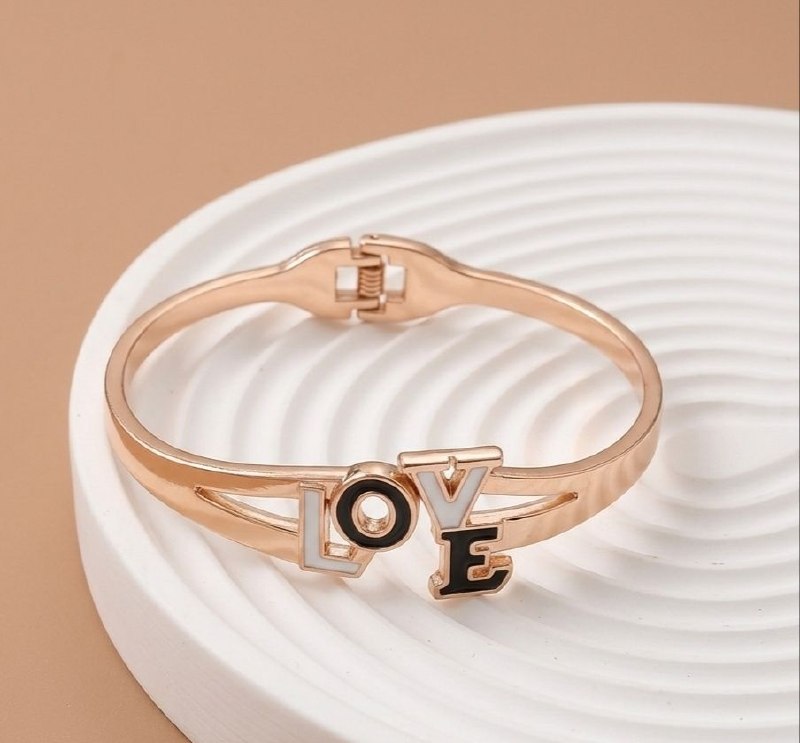 Rose Gold Plated Minimal Kada Bracelet for Women | Premium Brass Fancy Bracelet | Daily Wear Jewellery | B-60