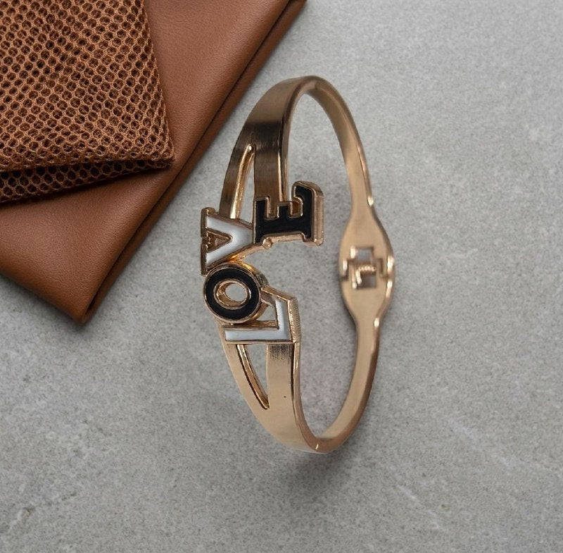 Rose Gold Plated Minimal Kada Bracelet for Women | Premium Brass Fancy Bracelet | Daily Wear Jewellery | B-60