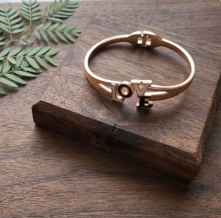 Rose Gold Plated Minimal Kada Bracelet for Women | Premium Brass Fancy Bracelet | Daily Wear Jewellery | B-60