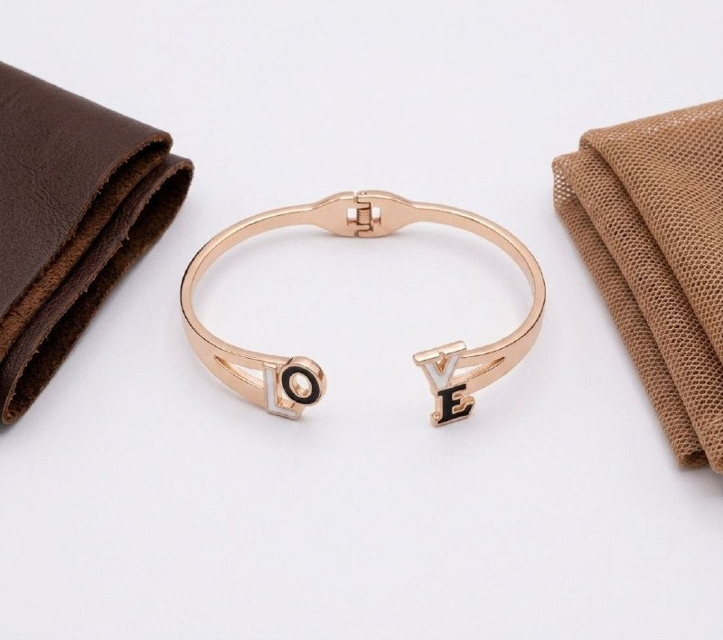 Rose Gold Plated Minimal Kada Bracelet for Women | Premium Brass Fancy Bracelet | Daily Wear Jewellery | B-60