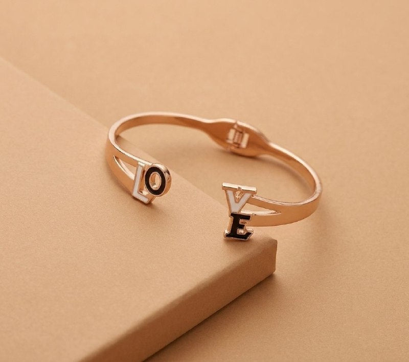 Rose Gold Plated Minimal Kada Bracelet for Women | Premium Brass Fancy Bracelet | Daily Wear Jewellery | B-60