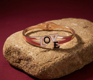Rose Gold Plated Minimal Kada Bracelet for Women | Premium Brass Fancy Bracelet | Daily Wear Jewellery | B-60