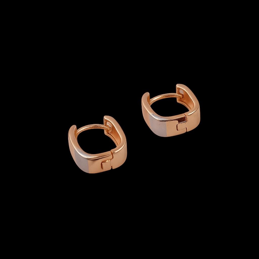 Rose Gold Plated Square Stud Earrings for Women | Anti-Tarnish Stainless Steel Small Earrings | Daily & Party Wear | EA-25