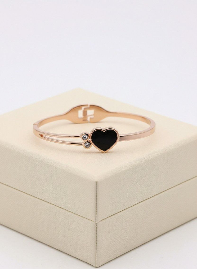 Gold Plated American Diamond Kada Bracelet for Women | Premium Brass AD Bracelet | Casual, Ethnic & Western Wear | B-6