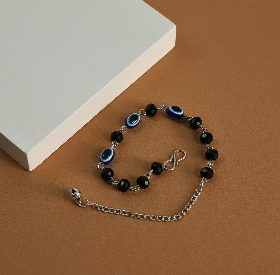 Silver Plated Heart Chain Bracelet for Women | Adjustable Daily Wear Bracelet | Brass & Steel Jewellery | B-26