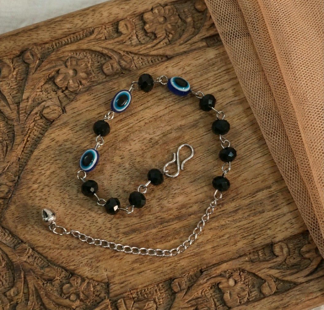 Silver Plated Heart Chain Bracelet for Women | Adjustable Daily Wear Bracelet | Brass & Steel Jewellery | B-26