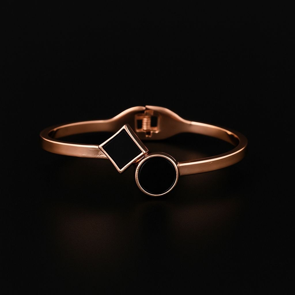 Classic Gold Plated Kada Bracelet for Women | Premium Brass Foldover Bracelet | Ethnic, Casual & Western Wear | B-12