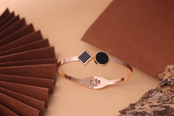 Classic Gold Plated Kada Bracelet for Women | Premium Brass Foldover Bracelet | Ethnic, Casual & Western Wear | B-12