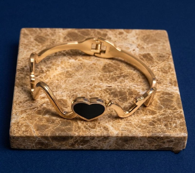 Elegant Gold Plated Kada Bracelet for Women | Premium Brass Foldover Bracelet | Casual, Ethnic & Western Wear | B-8
