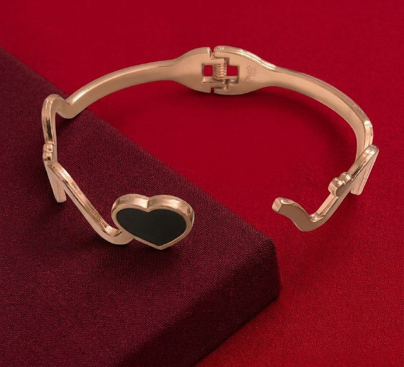 Elegant Gold Plated Kada Bracelet for Women | Premium Brass Foldover Bracelet | Casual, Ethnic & Western Wear | B-8