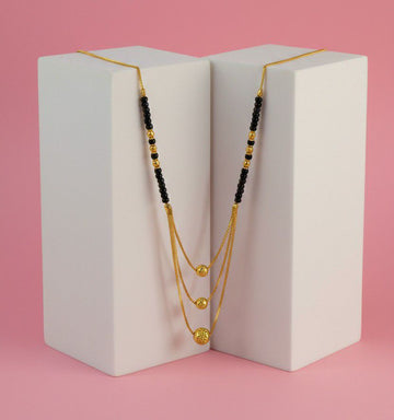 Gold Plated Long Single Strand Mangalsutra for Women | Fancy Ball Chain Dokiya Mangalsutra | Traditional Daily Wear Jewellery | M-39