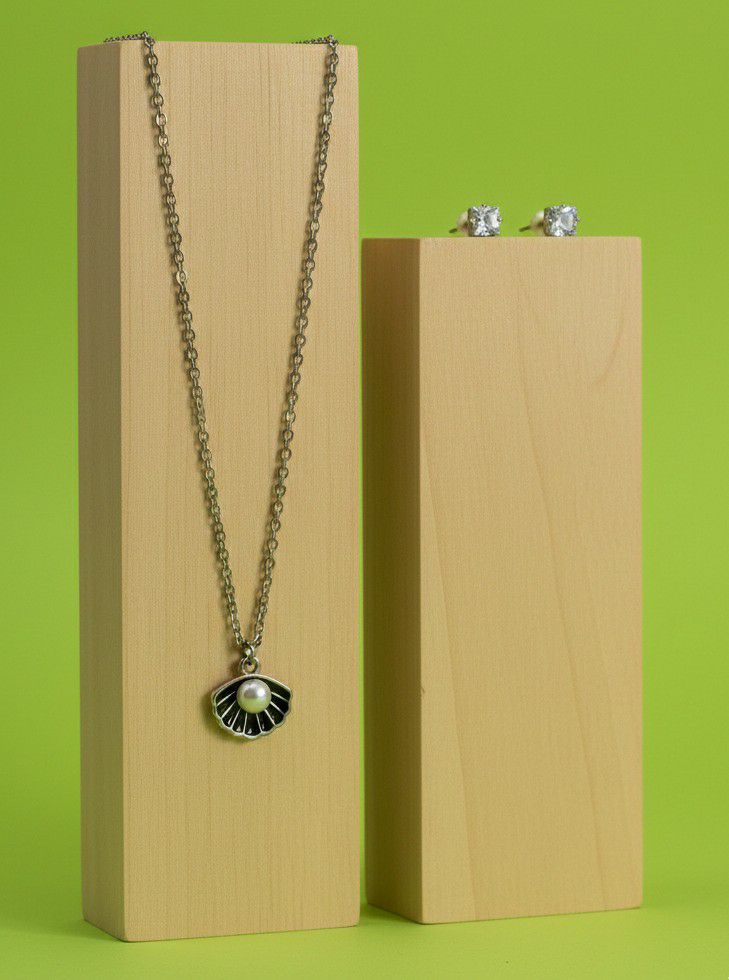 Silver Plated Shell Pendant Chain Set for Women | American Diamond Necklace with Earrings | Brass & Copper Jewellery | CP-46