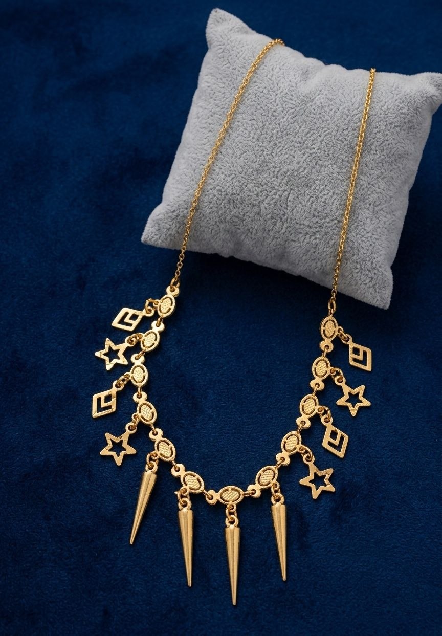 Gold PVD Coated Dokiya Tanmaniya Necklace for Women | Adjustable Minimal Chain Necklace | Daily Wear Jewellery | Imitation Jewellery | N-26