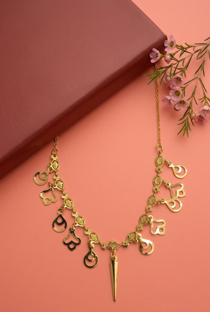 Gold PVD Coated Dokiya Tanmaniya Necklace for Women | Adjustable Minimal Chain Necklace | Daily Wear Jewellery | Imitation Jewellery  | N-25