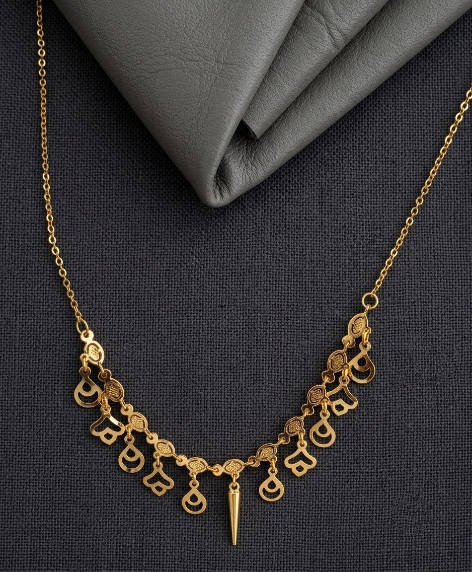 Gold PVD Coated Dokiya Tanmaniya Necklace for Women | Adjustable Minimal Chain Necklace | Daily Wear Jewellery | Imitation Jewellery  | N-25