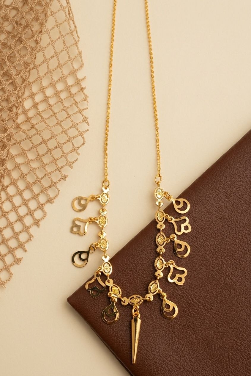 Gold PVD Coated Dokiya Tanmaniya Necklace for Women | Adjustable Minimal Chain Necklace | Daily Wear Jewellery | Imitation Jewellery  | N-25