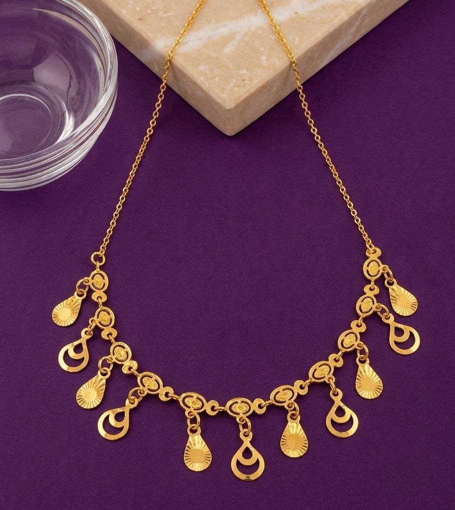 Gold PVD Coated Dokiya Tanmaniya Necklace for Women | Adjustable Minimal Chain Necklace | Daily Wear Jewellery | Imitation Jewellery | N-27