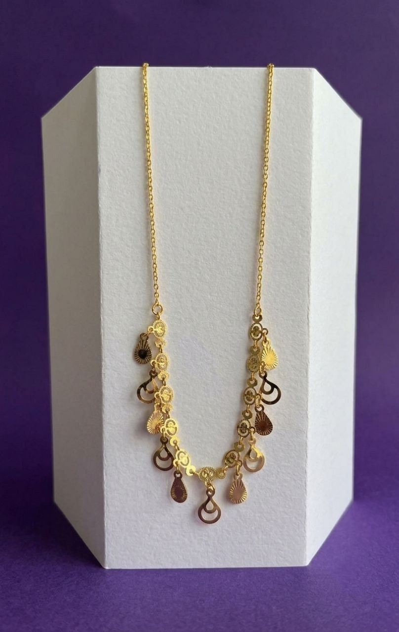 Gold PVD Coated Dokiya Tanmaniya Necklace for Women | Adjustable Minimal Chain Necklace | Daily Wear Jewellery | Imitation Jewellery | N-27