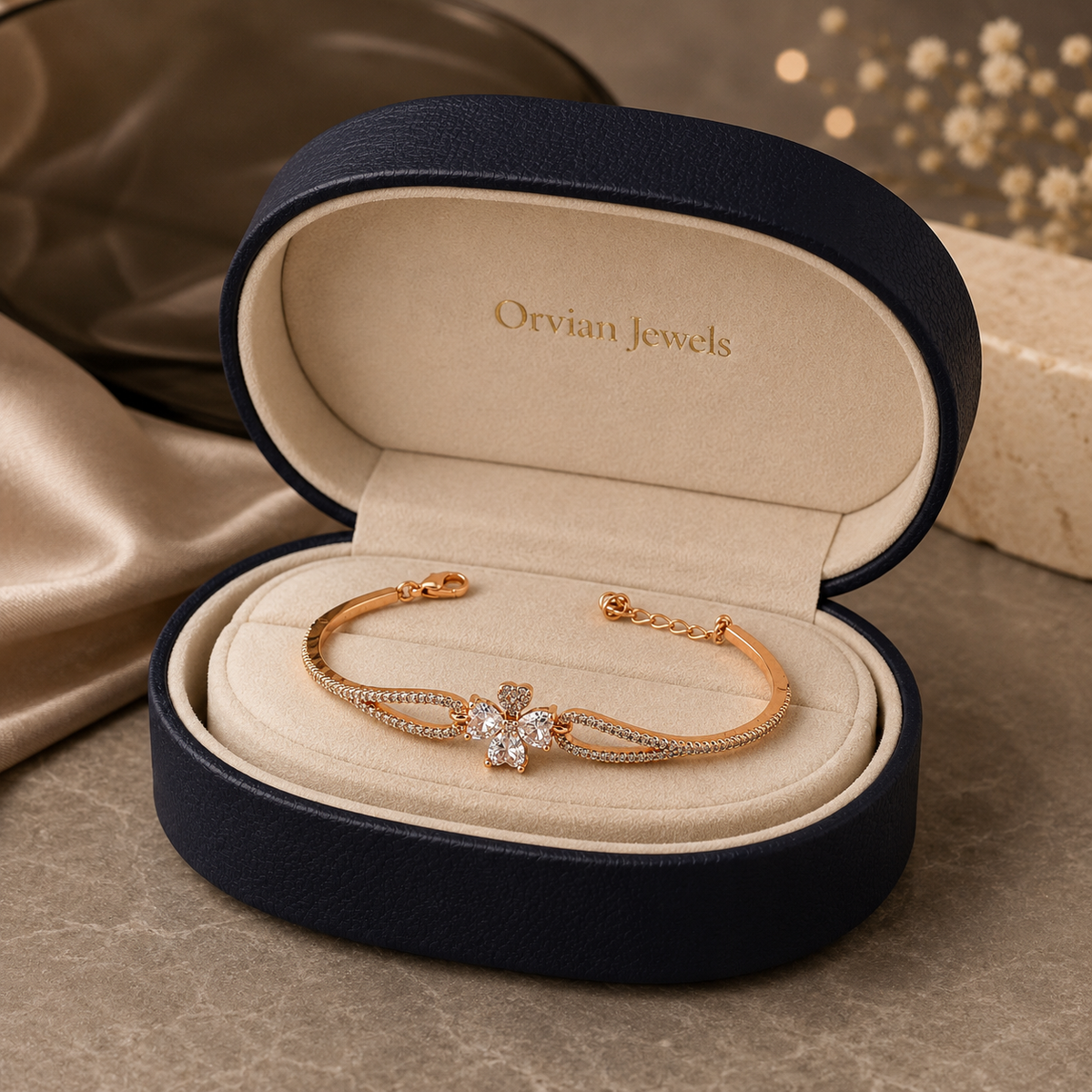 Elara Crystal Clover Bracelet GWB 181