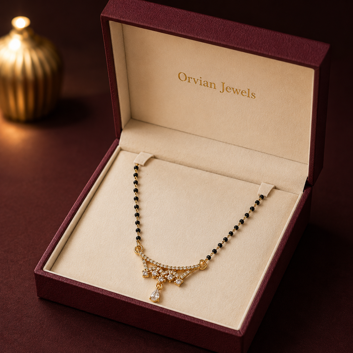 Aurevia Crystal Draped Teardrop Women’s Mangalsutra GWM 34