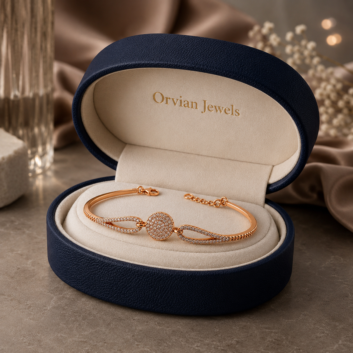 Aurelia Halo Rose Gold Bracelet GWB 175