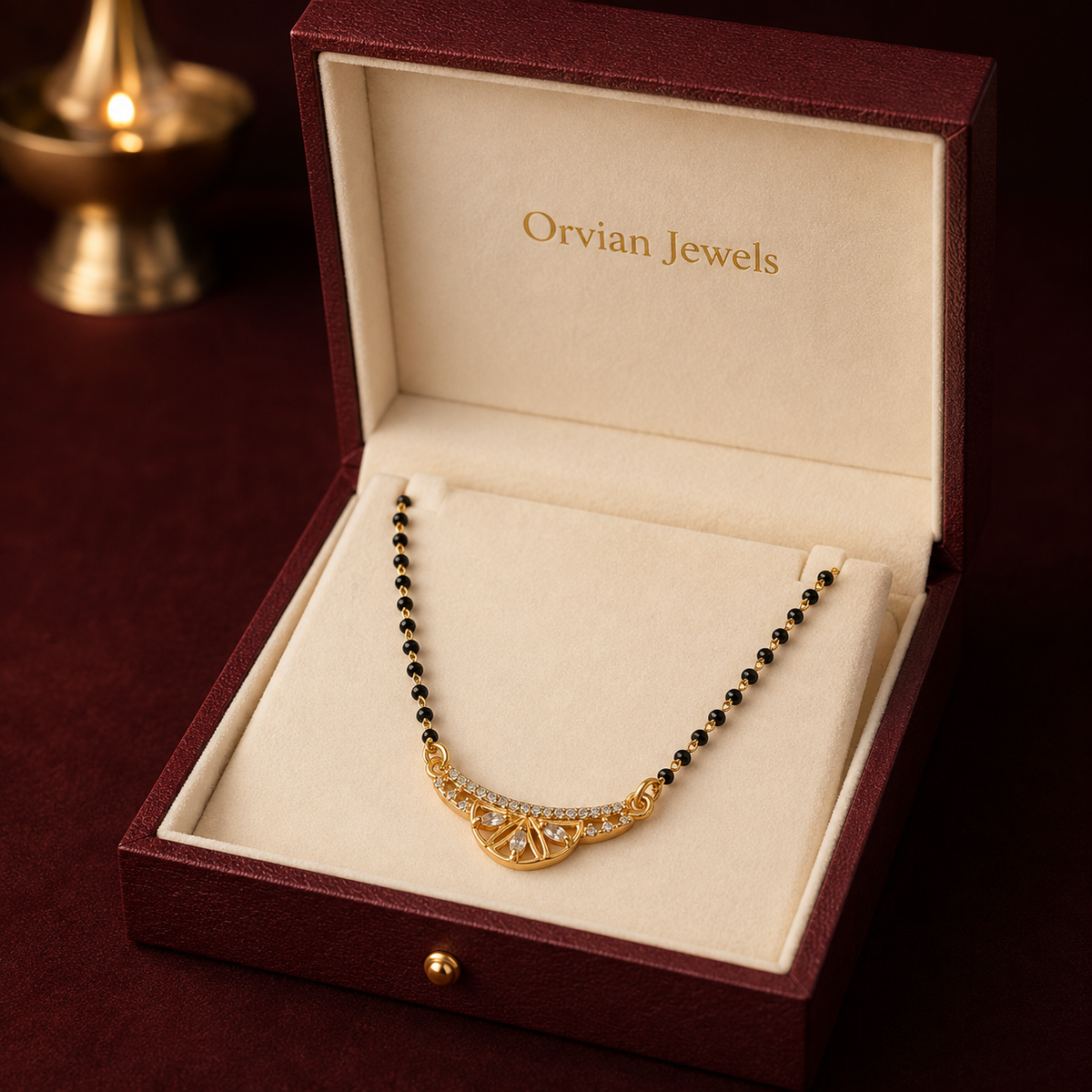 Aurelia Fan Crystal Women’s Mangalsutra GWM 38