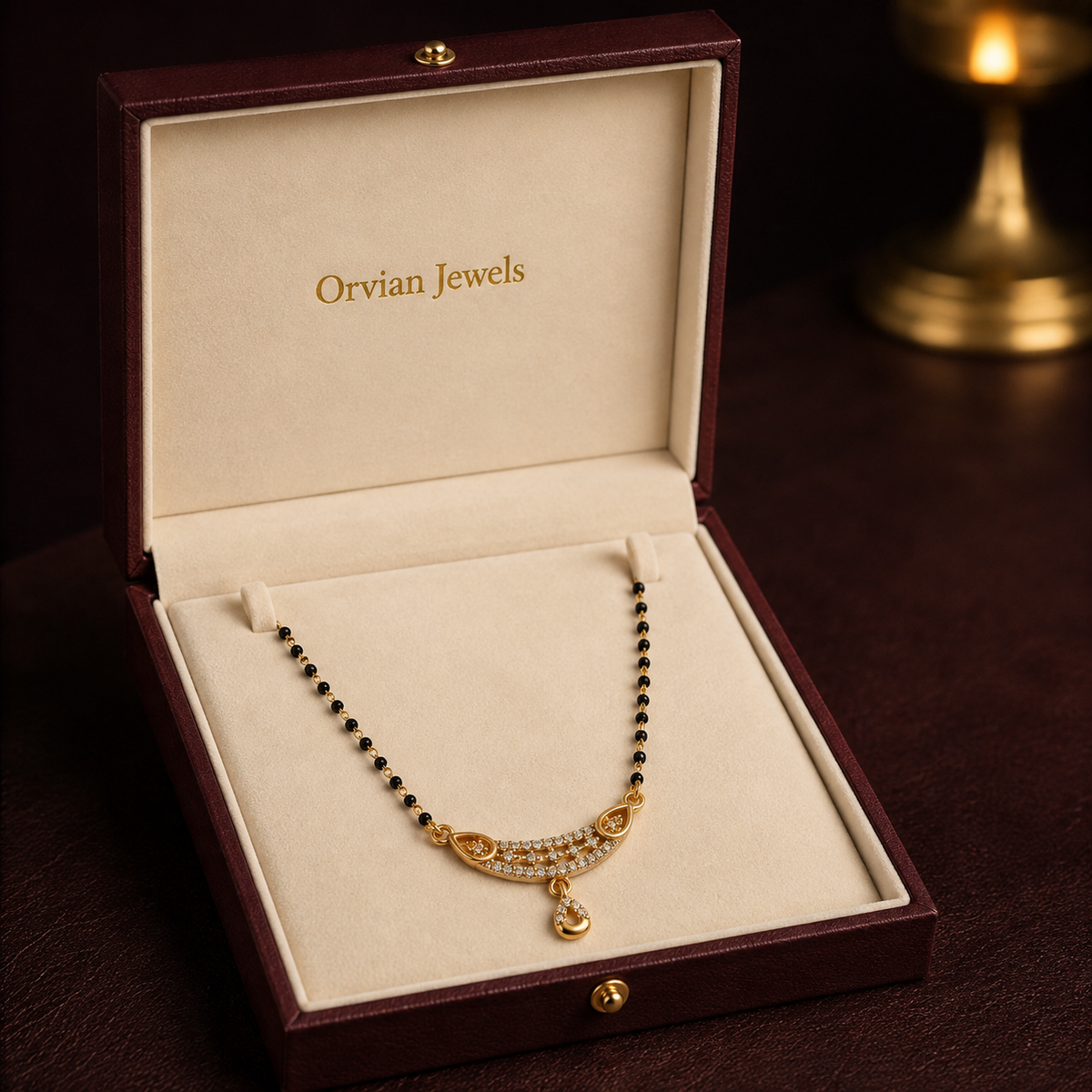 Elara Crystal Teardrop Women’s Mangalsutra GWM 22